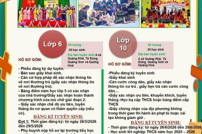 TƯ VẤN TUYỂN SINH NĂM HỌC 2026-2027